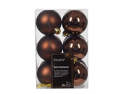 Christbaumkugeln Kunststoff, 6 cm, 12 Stück