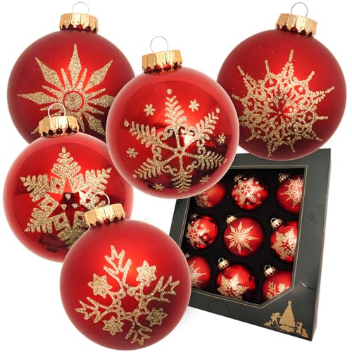 Weihnachtskugeln Glas, mundgeblasen, 8 cm