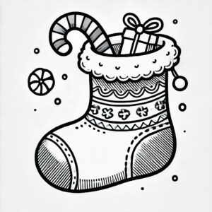 Ausmalbild Nikolaus, Motiv 3