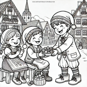 Ausmalbild Pelzmärtel, Motiv 3