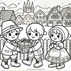 Ausmalbild Pelzmärtel, Motiv 5